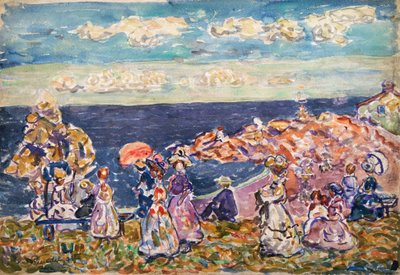 Sulla spiaggia da Maurice Brazil Prendergast